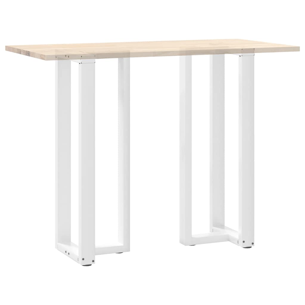 vidaXL Bar Table Legs T-Shaped 2 pcs White 40x35x(110-111) cm Steel