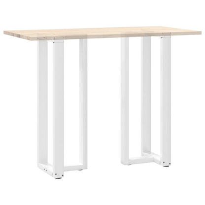 vidaXL Bar Table Legs T-Shaped 2 pcs White 40x35x(110-111) cm Steel