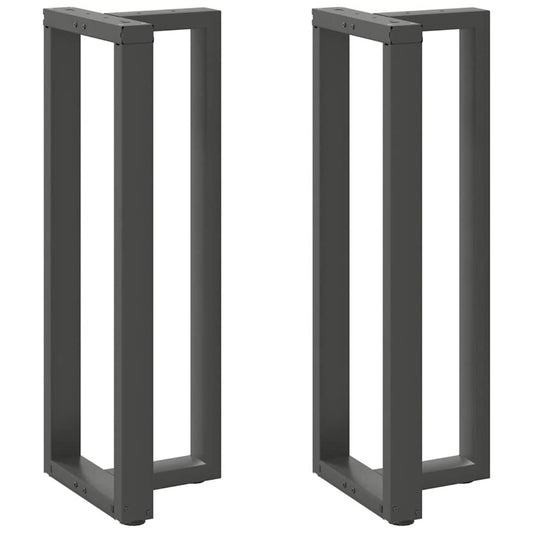 vidaXL Bar Table Legs T-Shaped 2 pcs Anthracite 40x35x(110-111) cm Steel