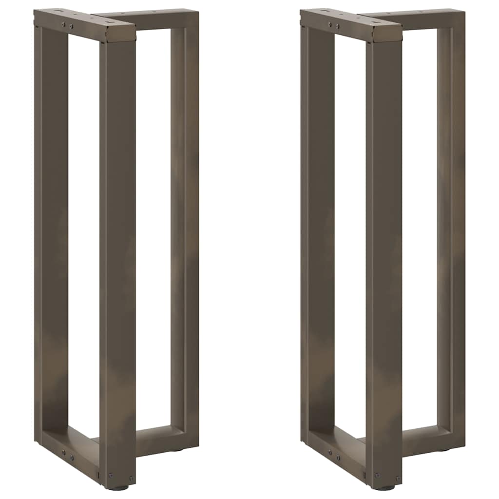 vidaXL Bar Table Legs T-Shaped 2 pcs Black 40x35x(110-111) cm Steel