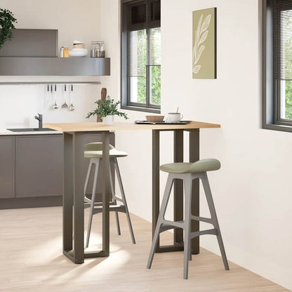 vidaXL Bar Table Legs T-Shaped 2 pcs Black 40x35x(110-111) cm Steel
