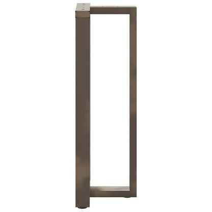 vidaXL Bar Table Legs T-Shaped 2 pcs Black 40x35x(110-111) cm Steel