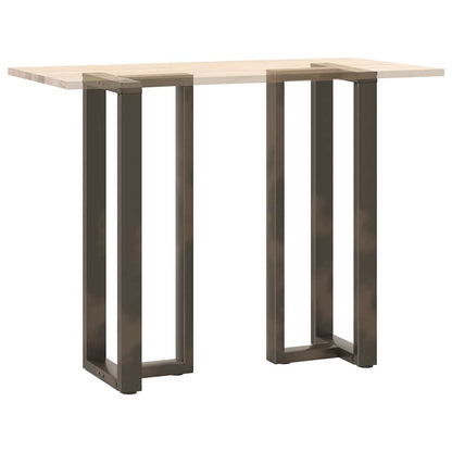 vidaXL Bar Table Legs T-Shaped 2 pcs Black 40x35x(110-111) cm Steel