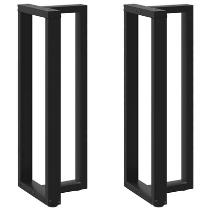 vidaXL Bar Table Legs T-Shaped 2 pcs Black 50x35x(110-111) cm Steel
