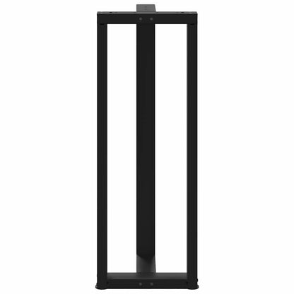 vidaXL Bar Table Legs T-Shaped 2 pcs Black 50x35x(110-111) cm Steel