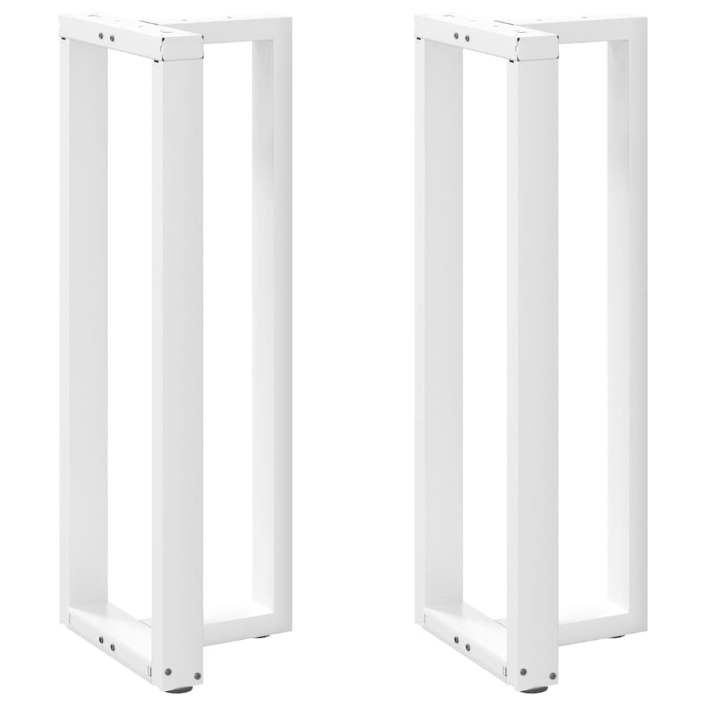 vidaXL Bar Table Legs T-Shaped 2 pcs White 50x35x(110-111) cm Steel