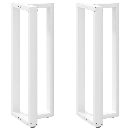 vidaXL Bar Table Legs T-Shaped 2 pcs White 50x35x(110-111) cm Steel