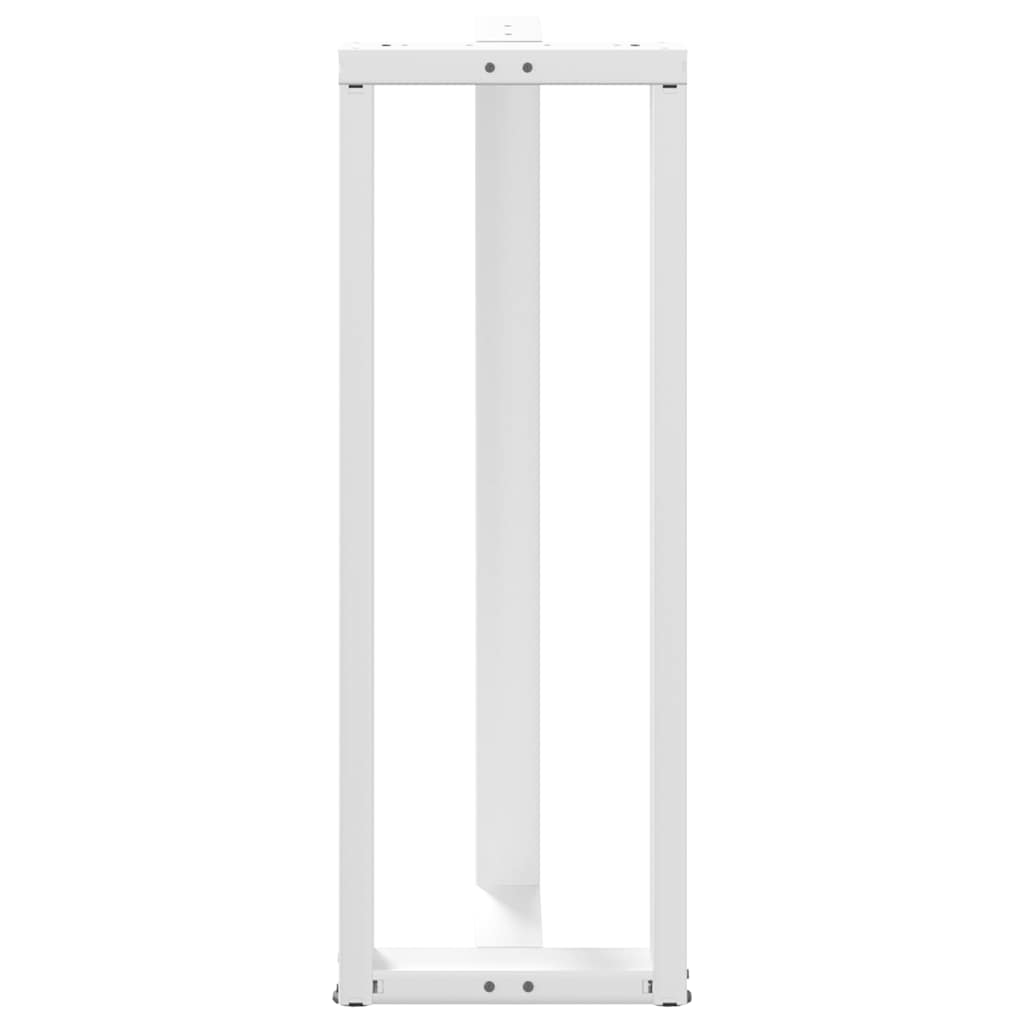 vidaXL Bar Table Legs T-Shaped 2 pcs White 50x35x(110-111) cm Steel