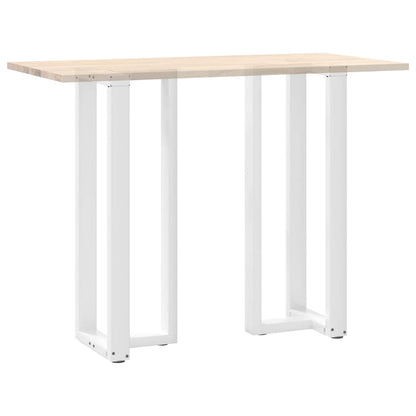 vidaXL Bar Table Legs T-Shaped 2 pcs White 50x35x(110-111) cm Steel