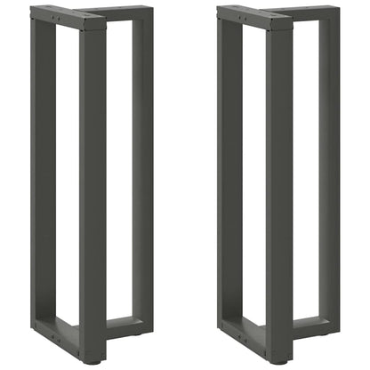 vidaXL Bar Table Legs T-Shaped 2 pcs Anthracite 50x35x(110-111) cm Steel
