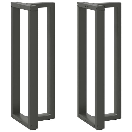 vidaXL Bar Table Legs T-Shaped 2 pcs Anthracite 50x35x(110-111) cm Steel