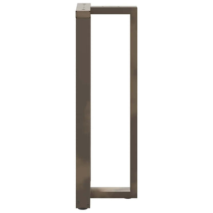 vidaXL Bar Table Legs T-Shaped 2 pcs Black 50x35x(110-111) cm Steel