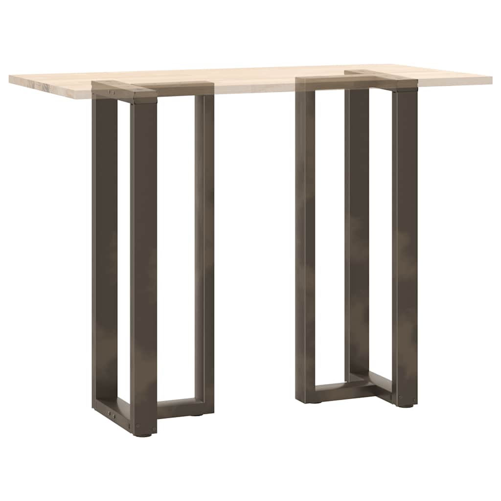 vidaXL Bar Table Legs T-Shaped 2 pcs Black 50x35x(110-111) cm Steel