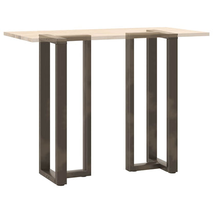 vidaXL Bar Table Legs T-Shaped 2 pcs Black 50x35x(110-111) cm Steel
