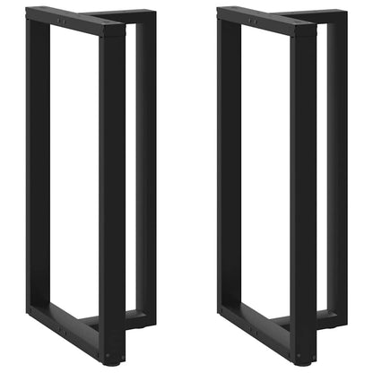 vidaXL Bar Table Legs T-Shaped 2 pcs Black 60x35x(110-111) cm Steel