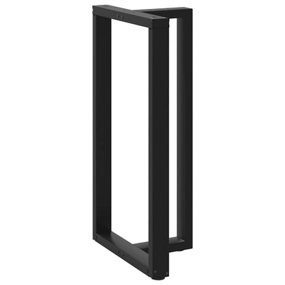 vidaXL Bar Table Legs T-Shaped 2 pcs Black 60x35x(110-111) cm Steel