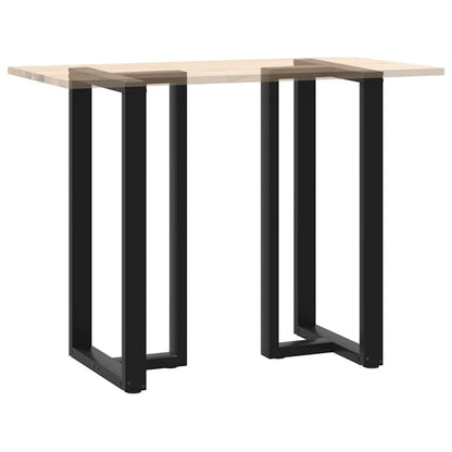 vidaXL Bar Table Legs T-Shaped 2 pcs Black 60x35x(110-111) cm Steel