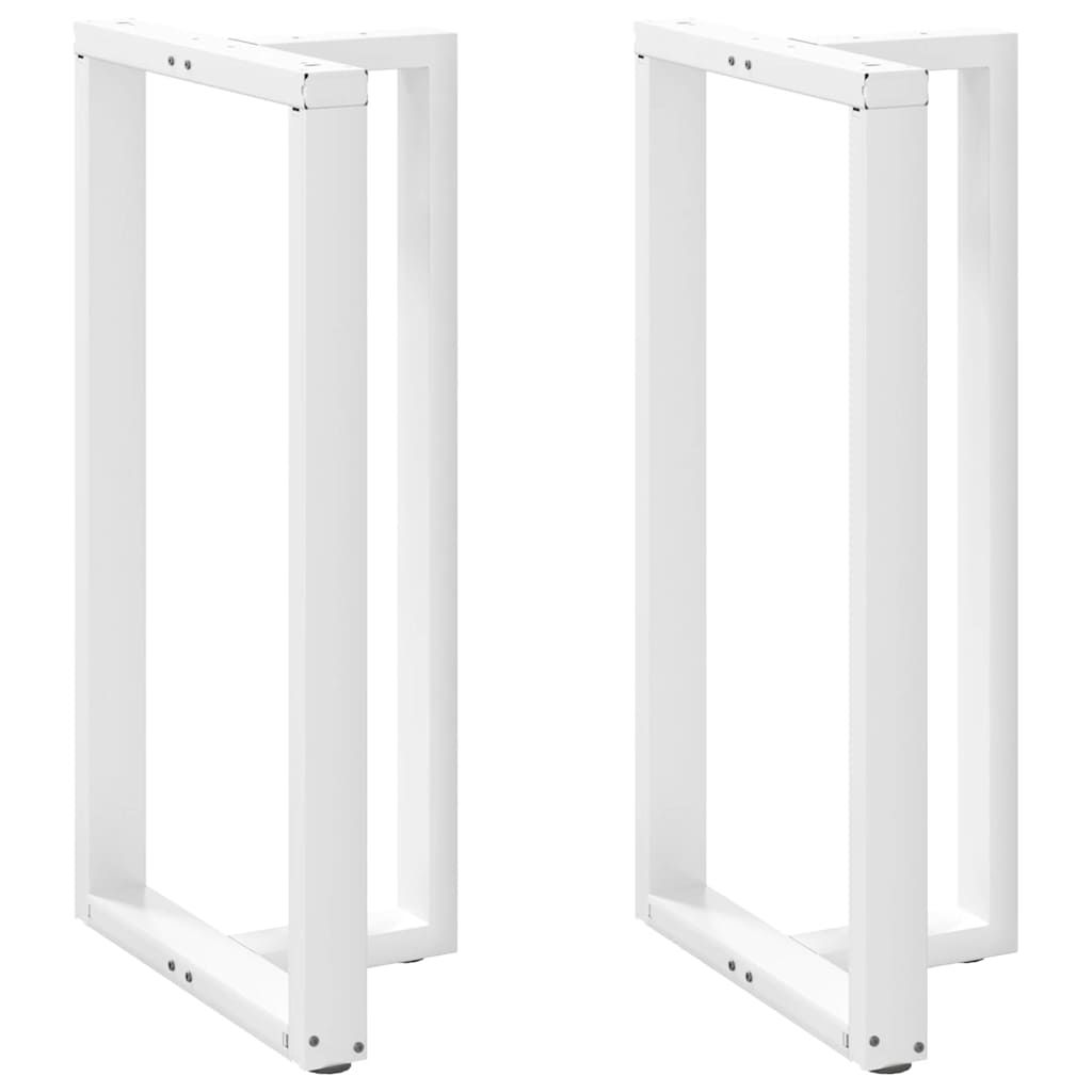 vidaXL Bar Table Legs T-Shaped 2 pcs White 60x35x(110-111) cm Steel