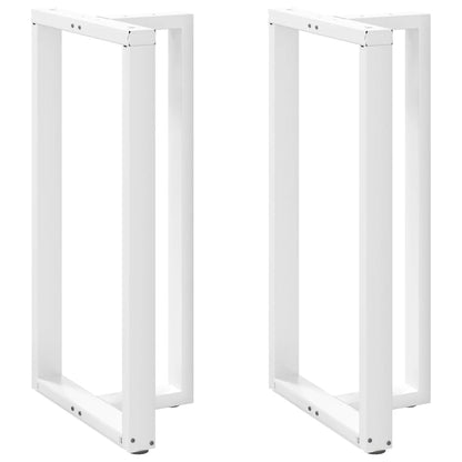 vidaXL Bar Table Legs T-Shaped 2 pcs White 60x35x(110-111) cm Steel