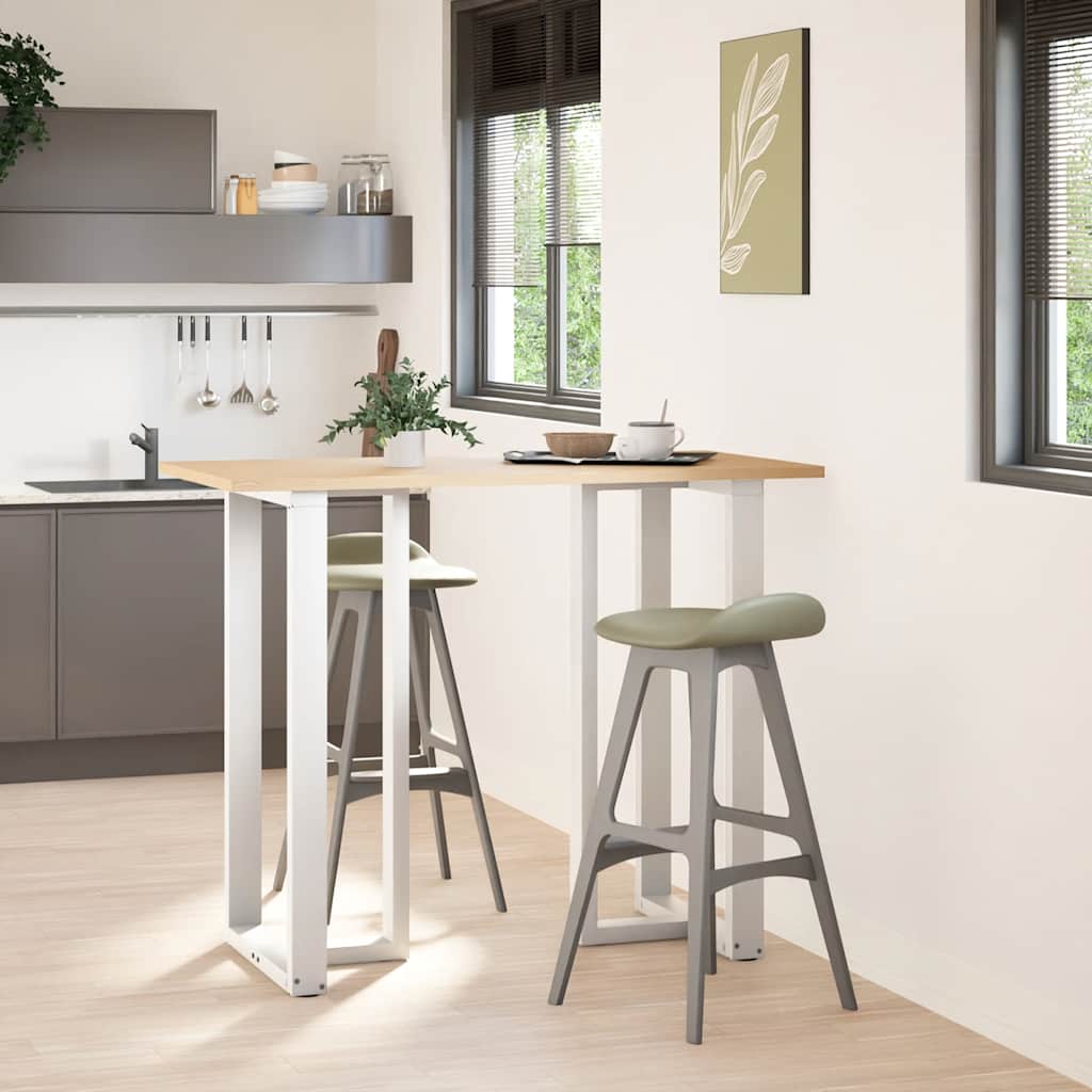 vidaXL Bar Table Legs T-Shaped 2 pcs White 60x35x(110-111) cm Steel