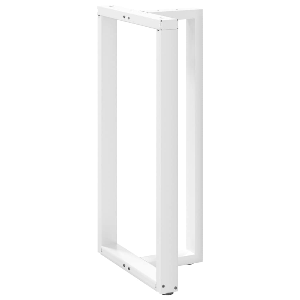 vidaXL Bar Table Legs T-Shaped 2 pcs White 60x35x(110-111) cm Steel