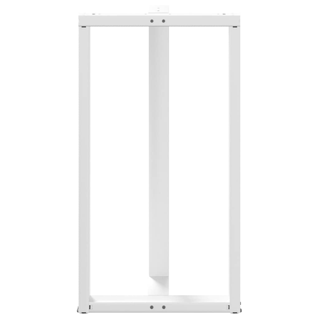 vidaXL Bar Table Legs T-Shaped 2 pcs White 60x35x(110-111) cm Steel