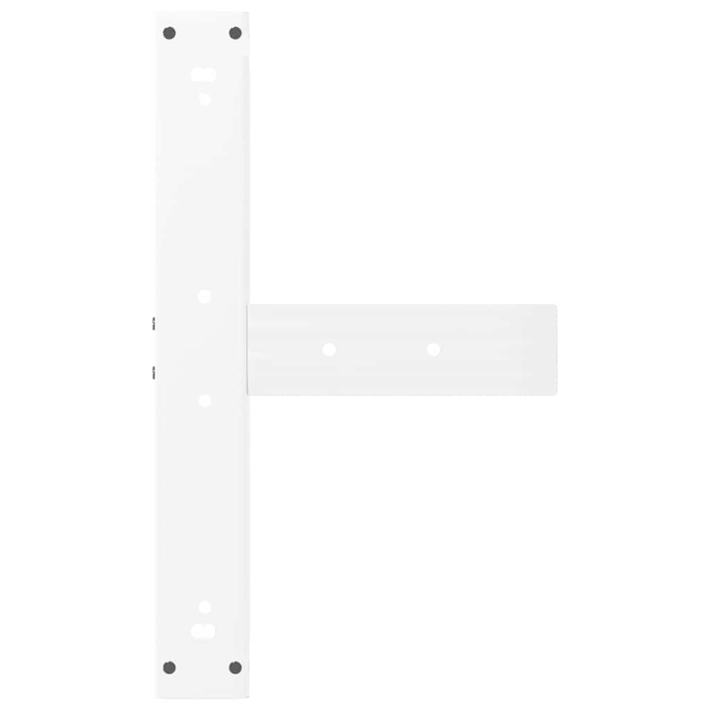 vidaXL Bar Table Legs T-Shaped 2 pcs White 60x35x(110-111) cm Steel
