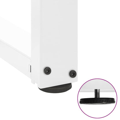 vidaXL Bar Table Legs T-Shaped 2 pcs White 60x35x(110-111) cm Steel