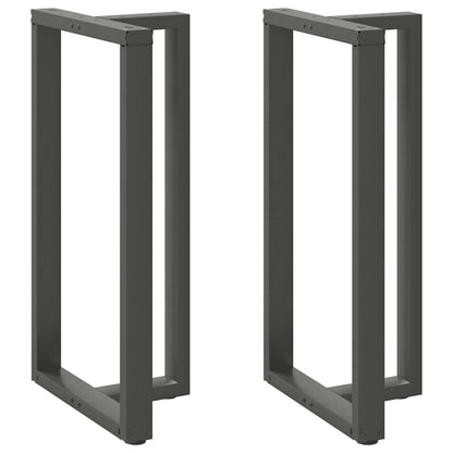 vidaXL Bar Table Legs T-Shaped 2 pcs Anthracite 60x35x(110-111) cm Steel