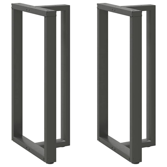 vidaXL Bar Table Legs T-Shaped 2 pcs Anthracite 60x35x(110-111) cm Steel