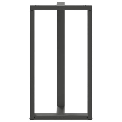 vidaXL Bar Table Legs T-Shaped 2 pcs Anthracite 60x35x(110-111) cm Steel