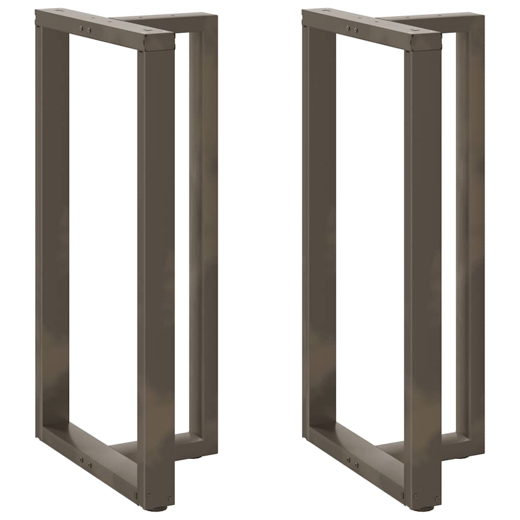 vidaXL Bar Table Legs T-Shaped 2 pcs Black 60x35x(110-111) cm Steel