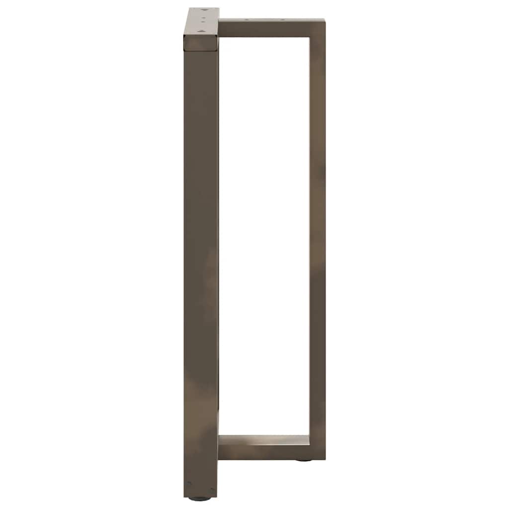 vidaXL Bar Table Legs T-Shaped 2 pcs Black 60x35x(110-111) cm Steel