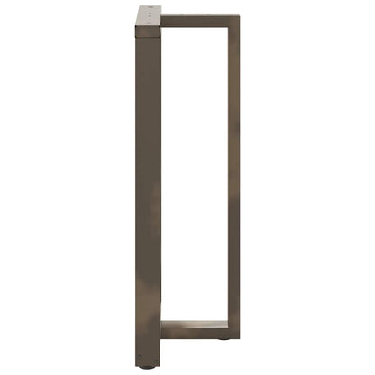 vidaXL Bar Table Legs T-Shaped 2 pcs Black 60x35x(110-111) cm Steel