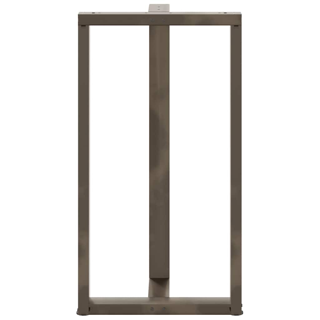 vidaXL Bar Table Legs T-Shaped 2 pcs Black 60x35x(110-111) cm Steel