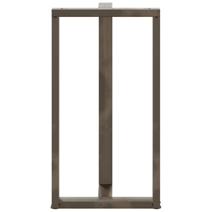 vidaXL Bar Table Legs T-Shaped 2 pcs Black 60x35x(110-111) cm Steel