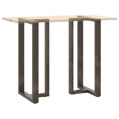 vidaXL Bar Table Legs T-Shaped 2 pcs Black 60x35x(110-111) cm Steel