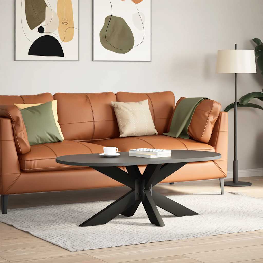 vidaXL Coffee Table Leg Spider Shape Black 98x58x(42-43) cm Steel