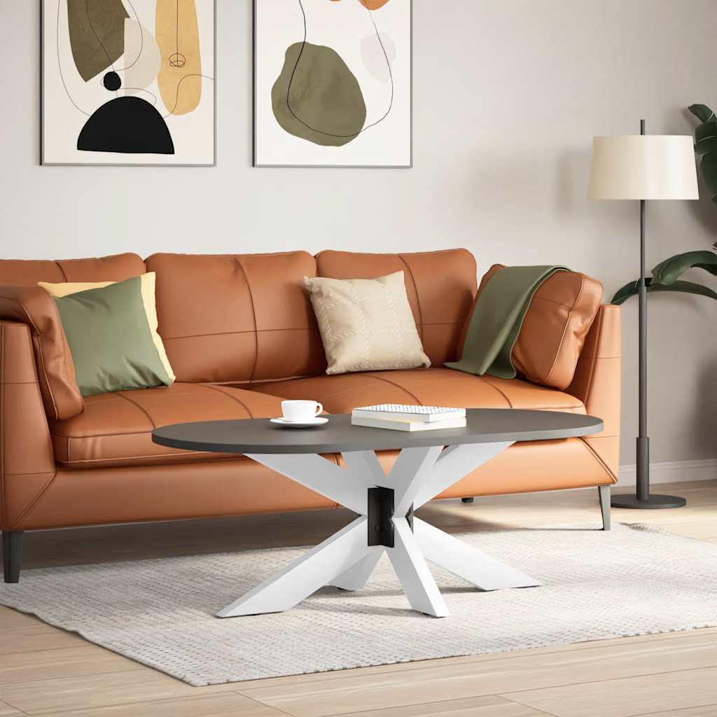 vidaXL Coffee Table Leg Spider Shape White 98x58x(42-43) cm Steel