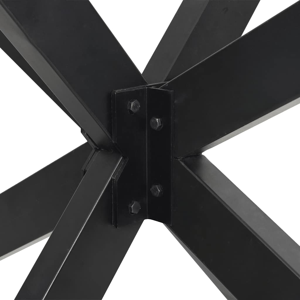 vidaXL Dining Table Leg Spider Shape Anthracite 120x68x(72-73) cm Steel