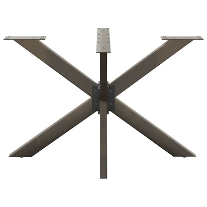 vidaXL Dining Table Leg Spider Shape Black 120x68x(72-73) cm Steel