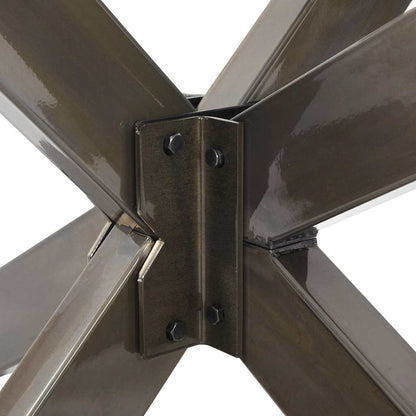 vidaXL Dining Table Leg Spider Shape Black 120x68x(72-73) cm Steel