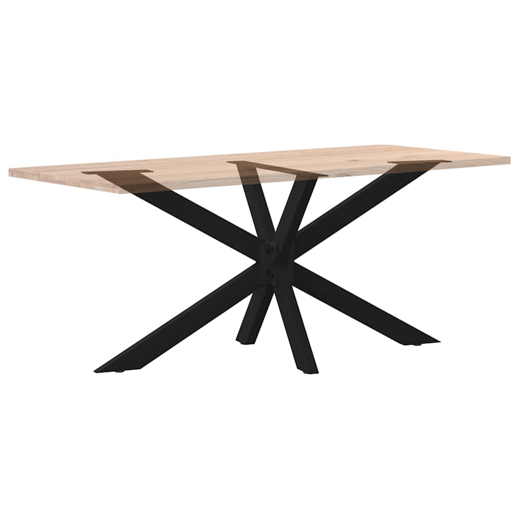 vidaXL Dining Table Leg Spider Shape Black 150x78x(72-73) cm Steel