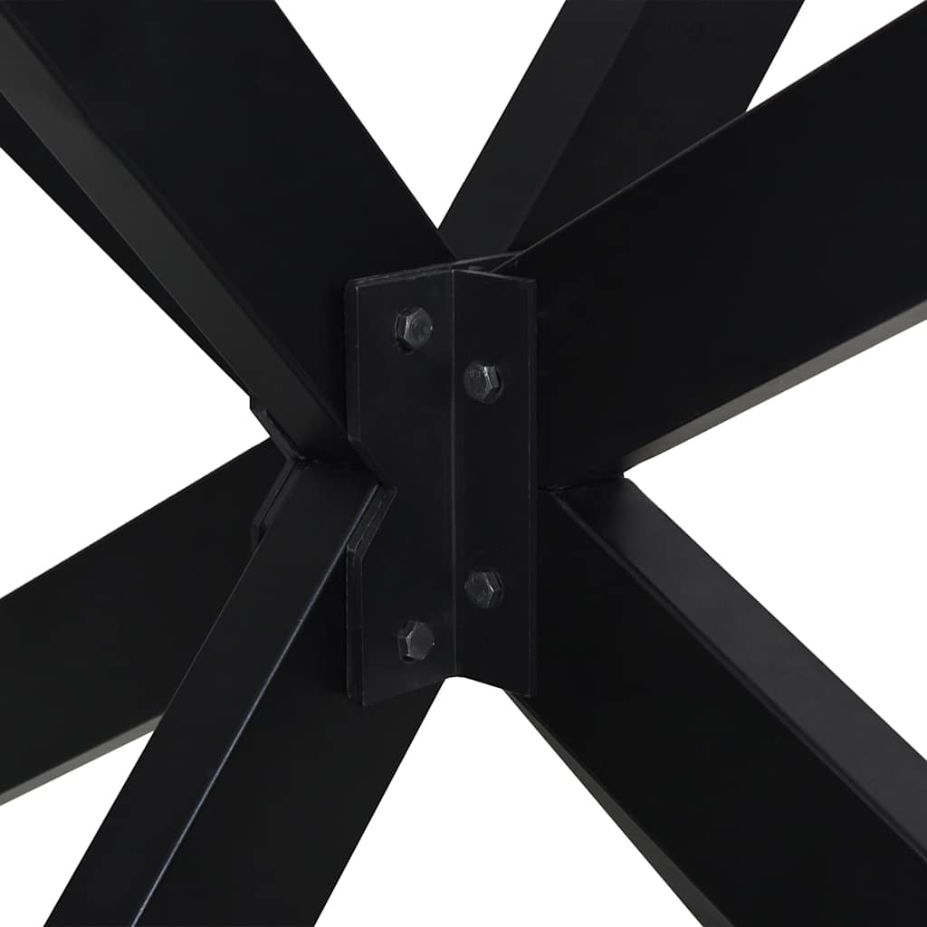 vidaXL Dining Table Leg Spider Shape Black 150x78x(72-73) cm Steel