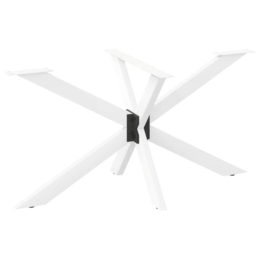 vidaXL Dining Table Leg Spider Shape White 150x78x(72-73) cm Steel