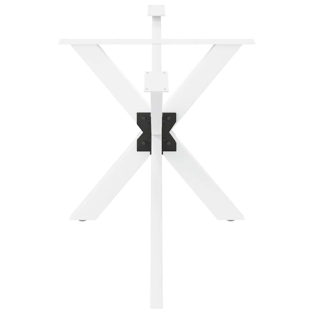 vidaXL Dining Table Leg Spider Shape White 150x78x(72-73) cm Steel