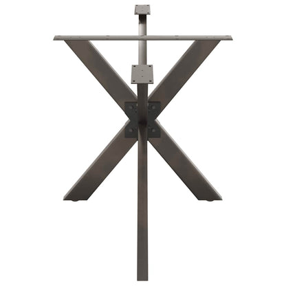 vidaXL Dining Table Leg Spider Shape Black 150x78x(72-73) cm Steel
