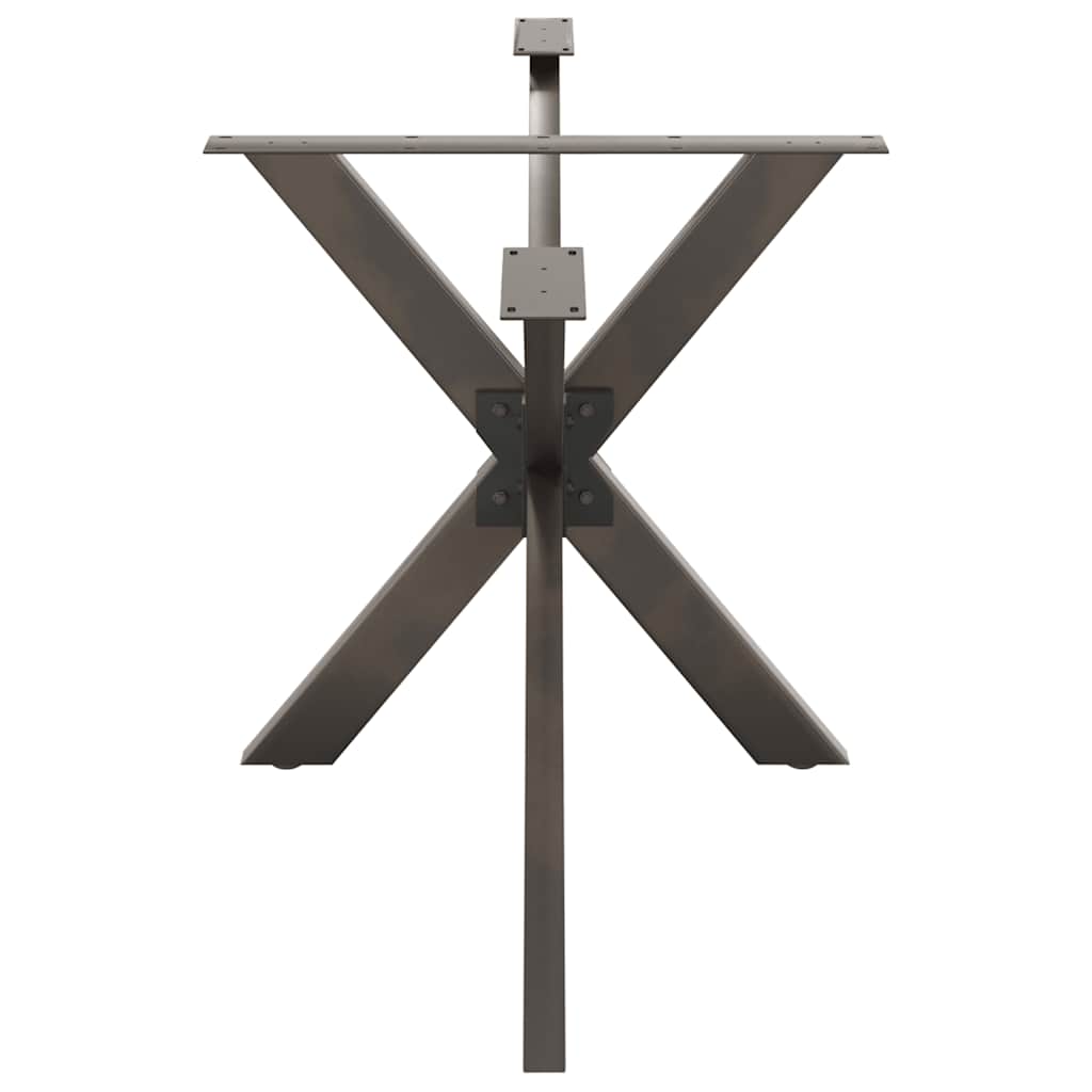 vidaXL Dining Table Leg Spider Shape Black 150x78x(72-73) cm Steel