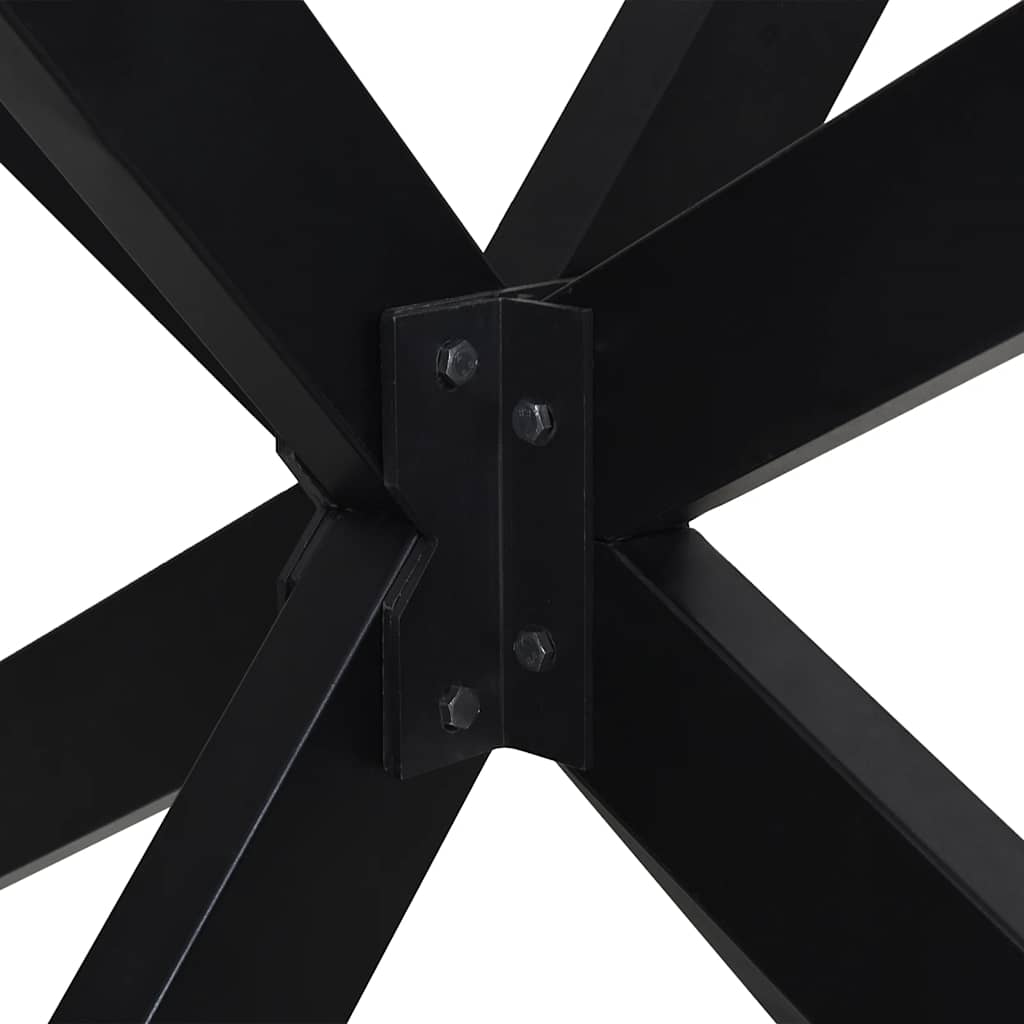 vidaXL Dining Table Leg Spider Shape Black 85x85x(72-73) cm Steel
