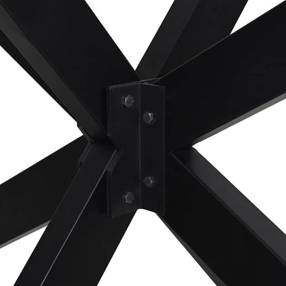 vidaXL Dining Table Leg Spider Shape Black 85x85x(72-73) cm Steel